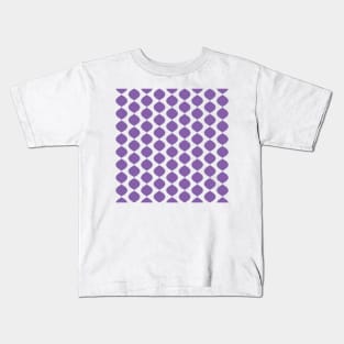 Mid Century Modern Retro 60s Waves Pattern  (Violet Light) Kids T-Shirt